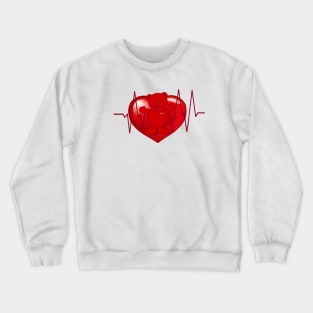 Teddy Bear Heartbeat II Crewneck Sweatshirt